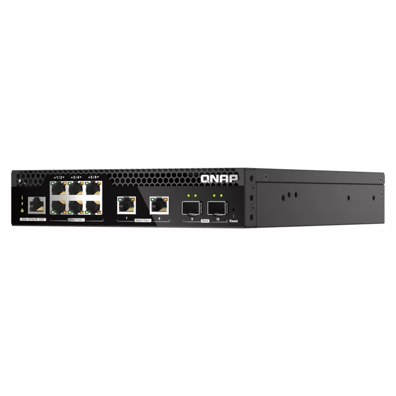 QNAP QSW-M2106PR-2S2T przełącznik sieciowy Zarządzalny L2 10G Ethernet (100/1000/10000) Power over Ethernet (PoE) 1U Czarny