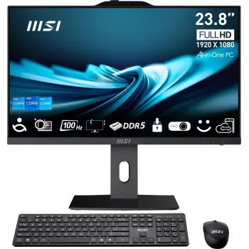 All-in-One PC MSI PRO AP241P 14M — Intel Core i7-14700 2.1GHz, ekran 23.8 cala, 16GB DDR5 5600MHz, 1TB SSD, Intel UHD, Windows 11 Pro, czarny