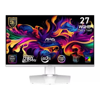 MSI MAG 272QPW QD-OLED X28 monitor komputerowy 67,3 cm (26,5 cala) 2560 x 1440 pikseli Wide Quad HD Biały