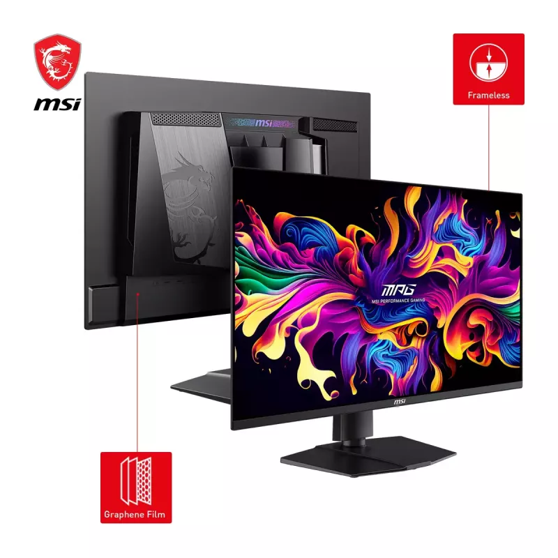 MSI MPG 271QRXDE QD-OLED monitor komputerowy 67,3 cm (26,5 cala) 2560 x 1440 pikseli Wide Quad HD Czarny