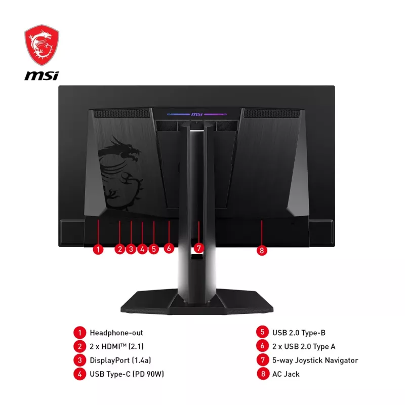 MSI MPG 271QRXDE QD-OLED monitor komputerowy 67,3 cm (26,5 cala) 2560 x 1440 pikseli Wide Quad HD Czarny
