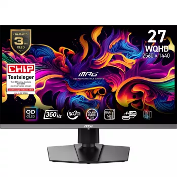 MSI MPG 271QRXDE QD-OLED monitor komputerowy 67,3 cm (26,5 cala) 2560 x 1440 pikseli Wide Quad HD Czarny