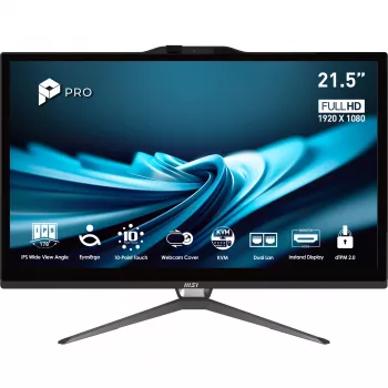 MSI Pro AP222T 14MA-613EU Intel® Core™ i3 i3-14100 54.6 cm (21.5 cala) 1920 x 1080 pikseli Ekran dotykowy All-in-One PC 8 GB DDR4-SDRAM 512 GB SSD Windows 11 Home Wi-Fi 5 (802.11ac) Czarny