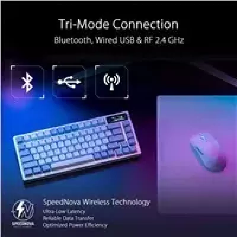 ASUS ROG Azoth klawiatura Gaming USB + RF Wireless + Bluetooth Biała