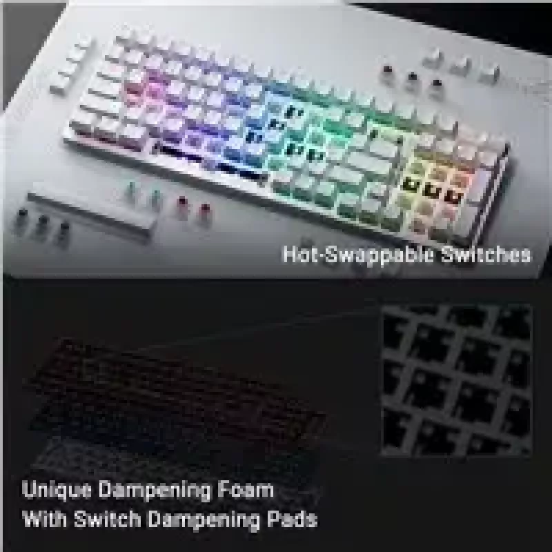 ASUS X901 SCOPE II 96 WL/WHT/NXSW/US/PBT klawiatura Gaming USB + RF Wireless + Bluetooth Biały