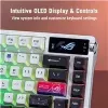 Mechaniczna klawiatura bezprzewodowa ASUS ROG Azoth X — układ US, Bluetooth i RF 2,4 GHz, biała