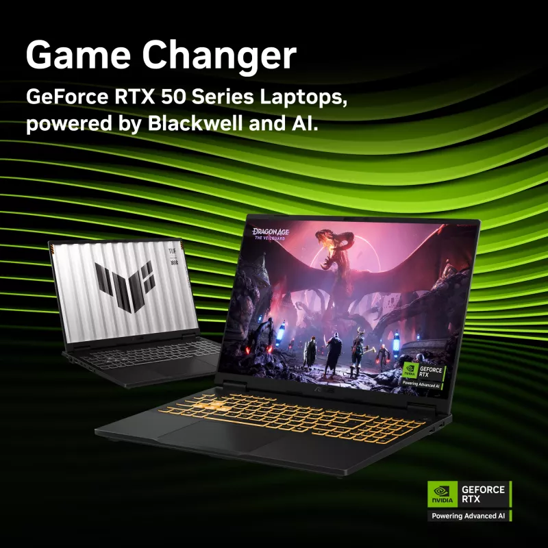 ASUS TUF Gaming F16 FX608JPR-QT014W Intel® Core™ i7 i7-14650HX Laptop 40,6 cm (16 cali) WQXGA 32 GB DDR5-SDRAM 1 TB SSD NVIDIA GeForce RTX 5070 Wi-Fi 6E (802.11ax) Windows 11 Home holenderski Czarny, Szary