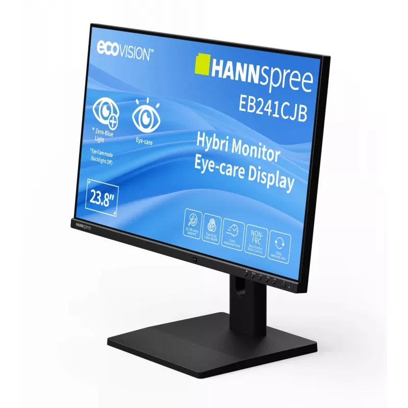 Hannspree Hybri Monitor EB241CJB monitor komputerowy 60,5 cm (23,8 cala) 1920 x 1080 pikseli Full HD LCD Czarny
