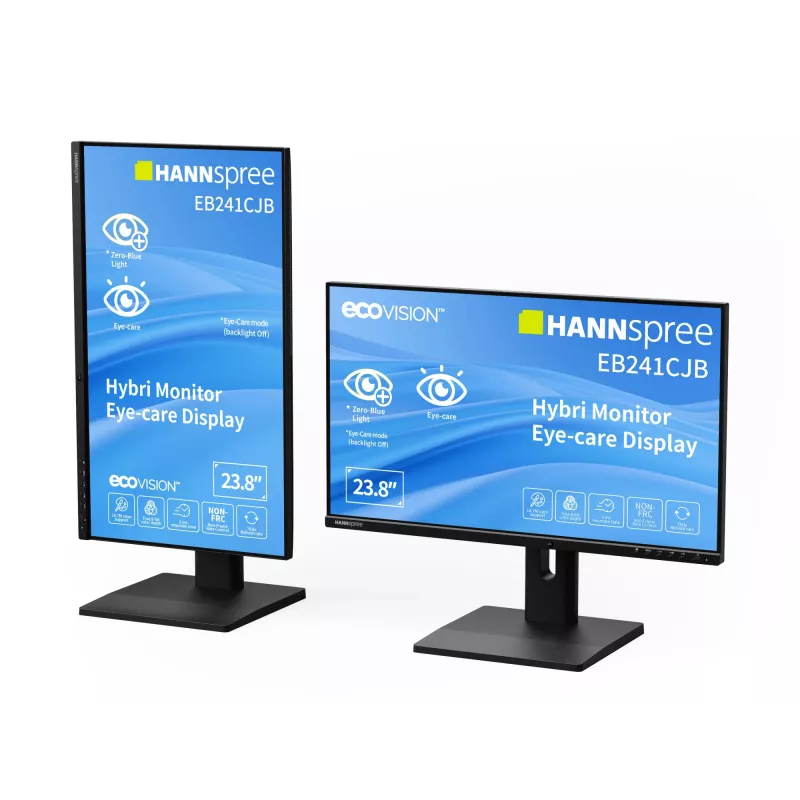 Hannspree Hybri Monitor EB241CJB monitor komputerowy 60,5 cm (23,8 cala) 1920 x 1080 pikseli Full HD LCD Czarny