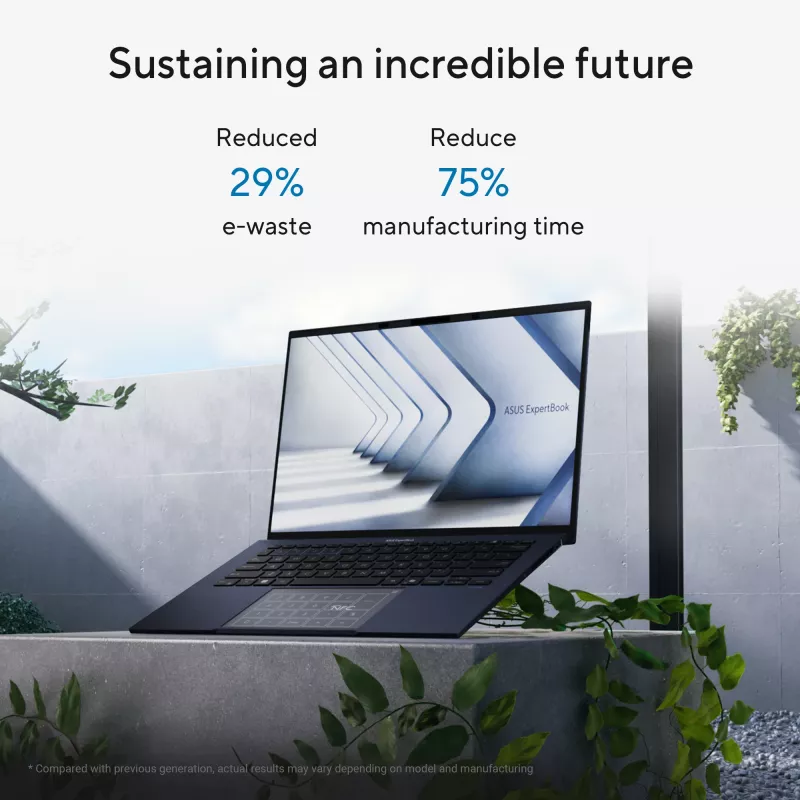 ASUS ExpertBook B9 OLED B9403CVAR-PP1678X Intel Core 7 150U Laptop 35.6 cm (14 cali) WQXGA+ 32 GB LPDDR5x-SDRAM 1 TB SSD Wi-Fi 6E (802.11ax) Windows 11 Pro Niemiecki Czarny