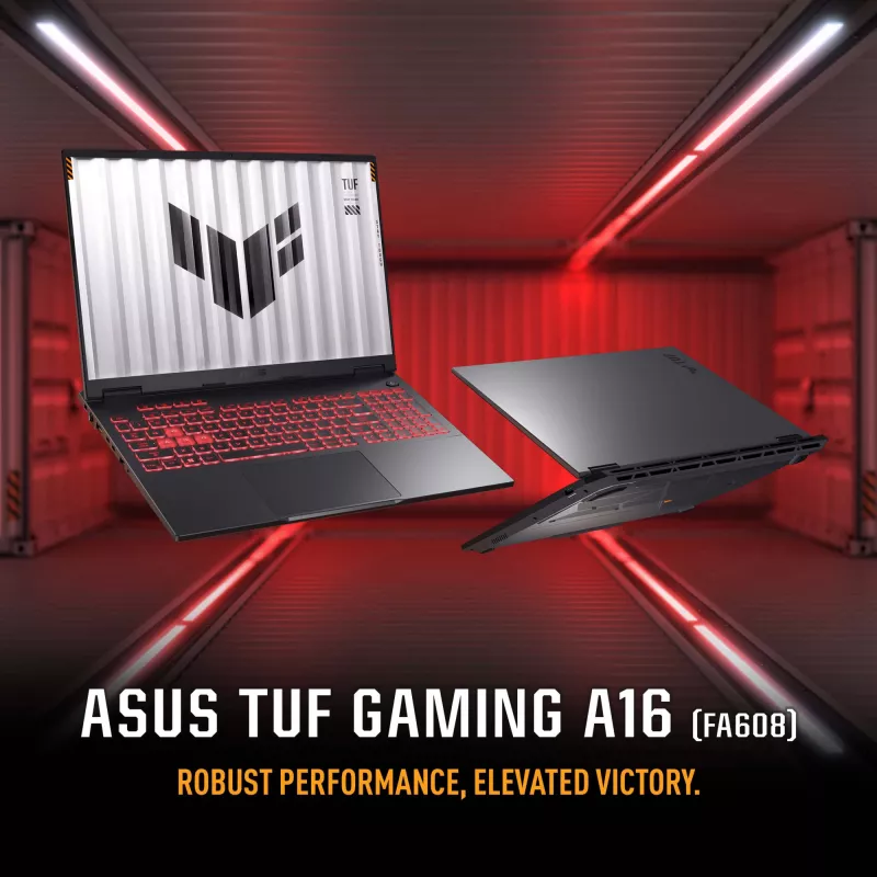ASUS TUF Gaming A16 FA608UH-RV020W AMD Ryzen™ 7 260 Laptop 40.6 cm (16 cali) WUXGA 16 GB DDR5-SDRAM 512 GB SSD NVIDIA® GeForce RTX™ 5050 Wi-Fi 6E (802.11ax) Windows 11 Home Dutch szary