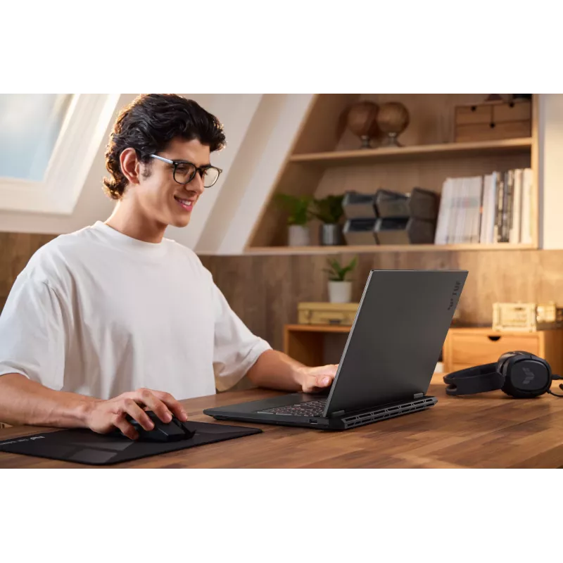 ASUS TUF Gaming A16 FA608UH-RV020W AMD Ryzen™ 7 260 Laptop 40.6 cm (16 cali) WUXGA 16 GB DDR5-SDRAM 512 GB SSD NVIDIA® GeForce RTX™ 5050 Wi-Fi 6E (802.11ax) Windows 11 Home Dutch szary