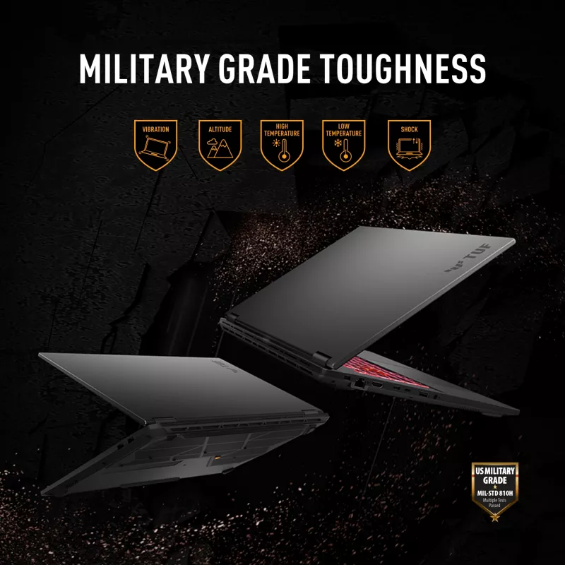 ASUS TUF Gaming A18 FA808UM-S8069W AMD Ryzen™ 7 260 Laptop 45.7 cm (18 cali) WUXGA 16 GB DDR5-SDRAM 512 GB SSD NVIDIA GeForce RTX 5060 Wi-Fi 6E (802.11ax) Windows 11 Home Dutch szary