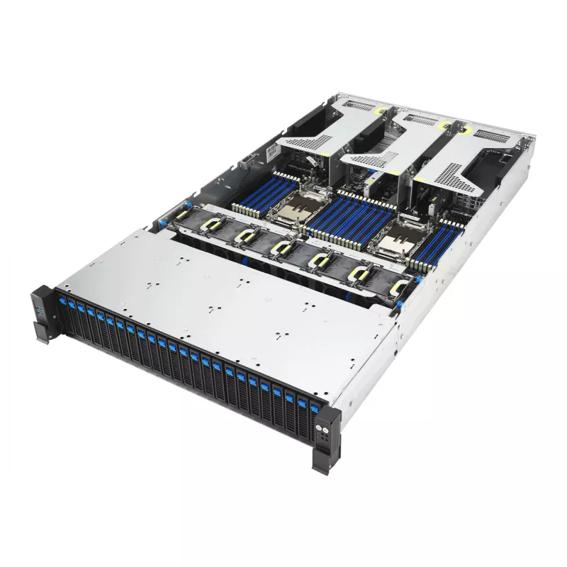 Serwer ASUS RS720-E12-RS24G 3.2KW 24N – serwer rack z zasilaczem 3.2 kW i 24 wnękami na dyski