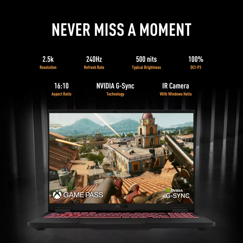 ASUS TUF Gaming A18 FA808UH-S8076W AMD Ryzen™ 7 260 Laptop 45.7 cm (18 cali) Full HD+ 16 GB DDR5-SDRAM 512 GB SSD NVIDIA® GeForce RTX™ 5050 Wi-Fi 6E (802.11ax) Windows 11 Home Dutch szary