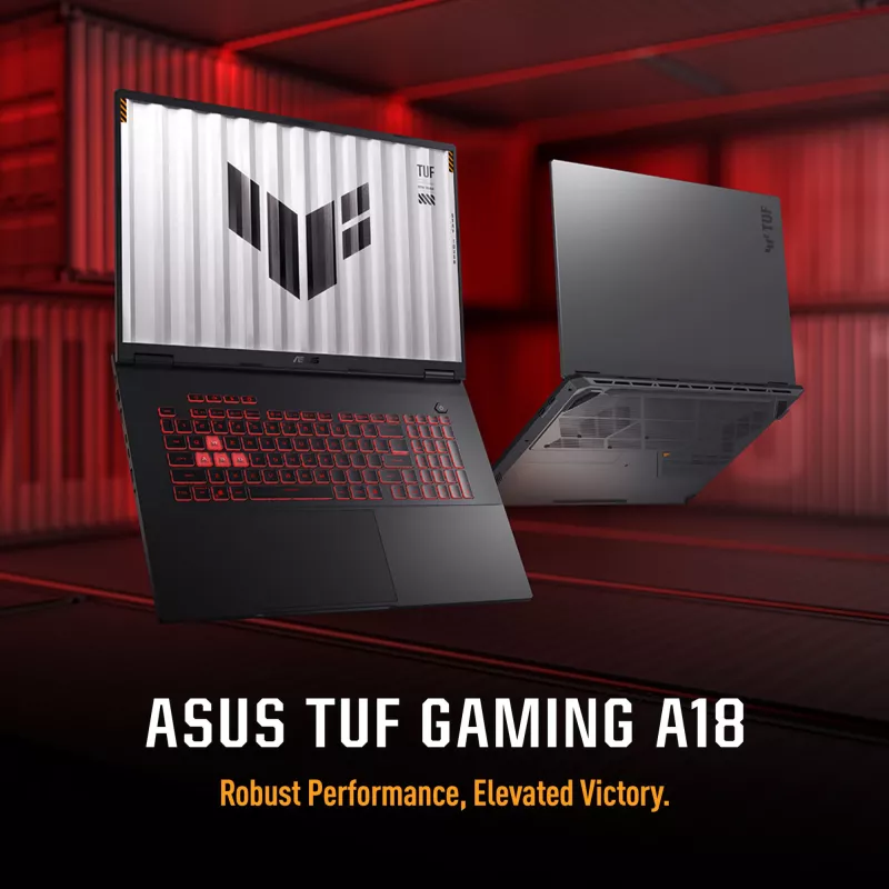 ASUS TUF Gaming A18 FA808UH-S8076W AMD Ryzen™ 7 260 Laptop 45.7 cm (18 cali) Full HD+ 16 GB DDR5-SDRAM 512 GB SSD NVIDIA® GeForce RTX™ 5050 Wi-Fi 6E (802.11ax) Windows 11 Home Dutch szary