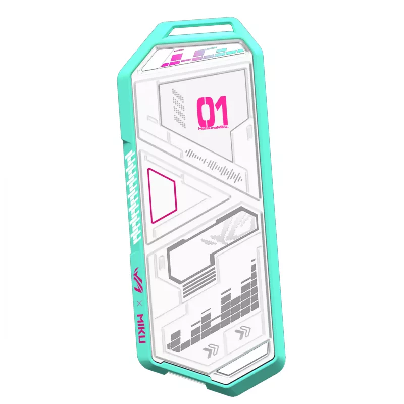 Obudowa SSD ASUS ROG Strix Arion Hatsune Miku Edition Biała M.2 PCIe USB Typ-C 10 Gbit/s