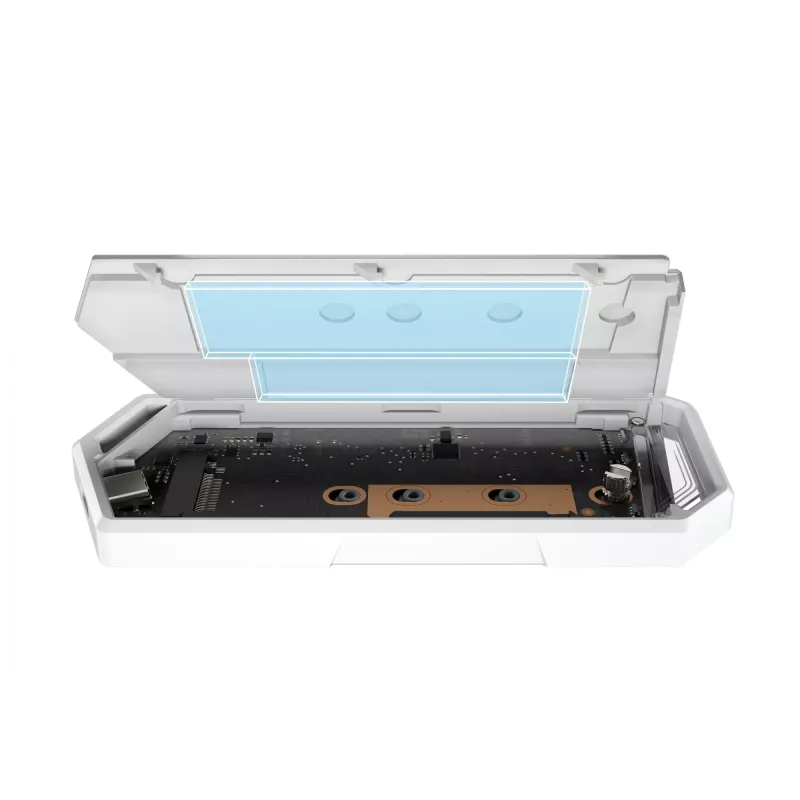 Obudowa SSD ASUS ROG Strix Arion Hatsune Miku Edition Biała M.2 PCIe USB Typ-C 10 Gbit/s