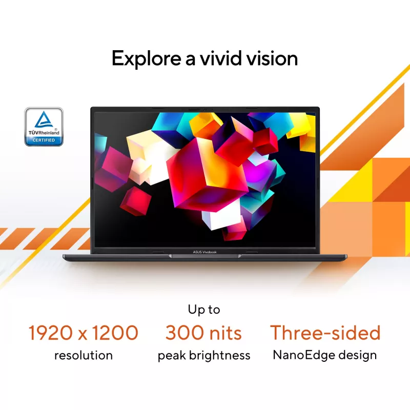 ASUS Vivobook 14 M1405NAQ-LY025W AMD Ryzen™ 7 170 Laptop 35.6 cm (14 cali) WUXGA 16 GB DDR5-SDRAM 512 GB SSD Wi-Fi 6 (802.11ax) Windows 11 Home holenderski Czarny