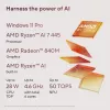 ASUS Zenbook 14 OLED UM3406GA-QD031W Copilot+ PC AMD Ryzen™ AI 7 445 Laptop 35.6 cm (14 cali) WUXGA 32 GB LPDDR5x-SDRAM 1 TB SSD Wi-Fi 6E (802.11ax) Windows 11 Home Holenderski Czarny
