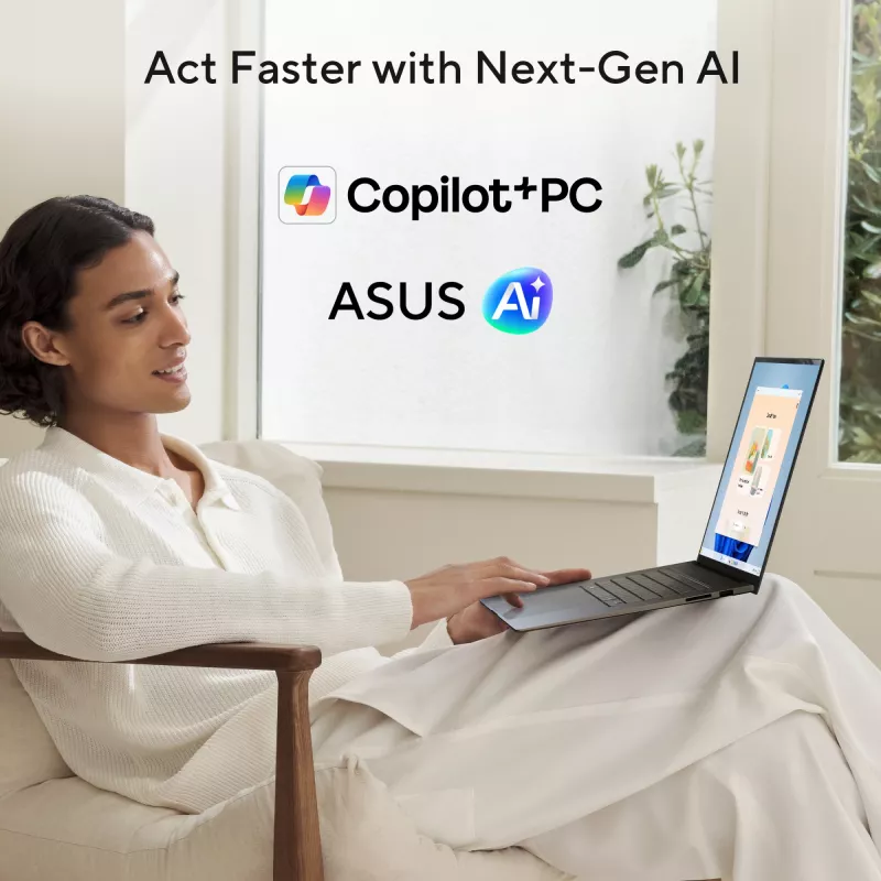 ASUS Zenbook S16 UM5606GA-SS180W Copilot+ PC AMD Ryzen AI 9 465 Laptop 40.6 cm (16 cali) 3K 32 GB LPDDR5x-SDRAM 1 TB SSD Wi-Fi 7 (802.11be) Windows 11 Home Dutch szary