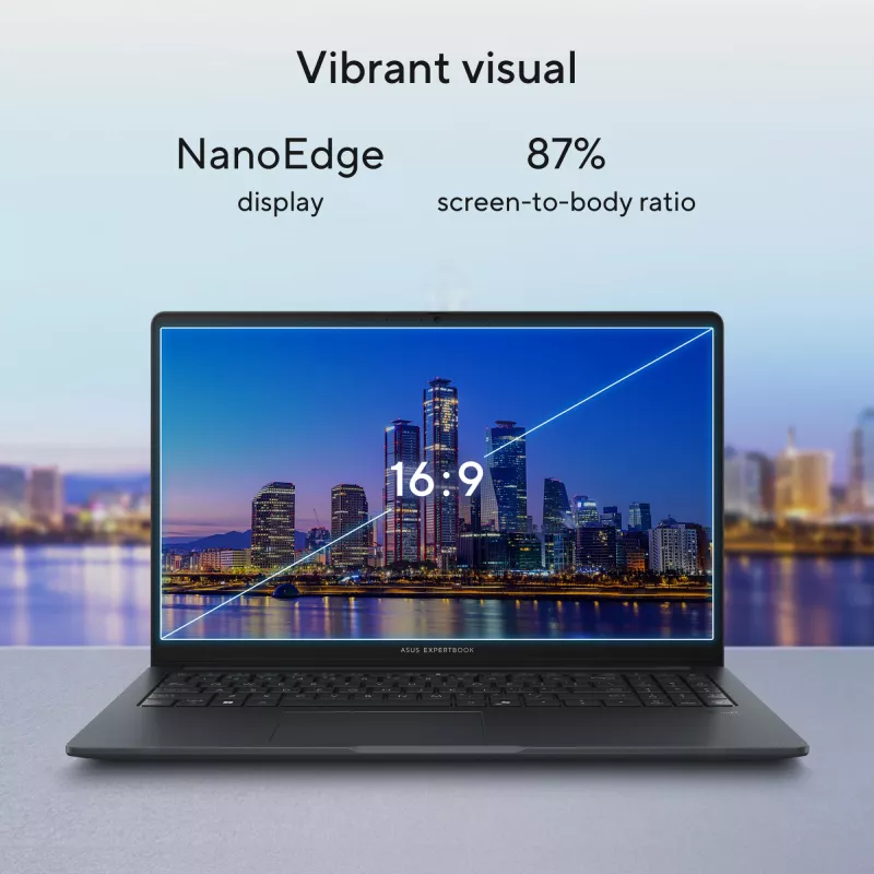 ASUS ExpertBook B1 B1503CVA-S78423X Intel Core 7 150U Laptop 39,6 cm (15,6 cala) Full HD 16 GB DDR5-SDRAM 512 GB SSD Wi-Fi 6E (802.11ax) Windows 11 Pro US International Szary