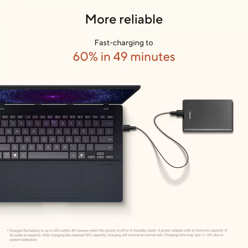 ASUS Vivobook 14 M1407GA-LY012W Copilot+ PC AMD Ryzen™ AI 7 445 Laptop 35.6 cm (14 cali) WUXGA 16 GB DDR5-SDRAM 512 GB SSD Wi-Fi 6 (802.11ax) Windows 11 Home Holenderski Srebrny