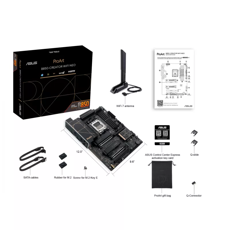Płyta główna ASUS PROART B850-CREATOR WiFi NEO — AMD B850, Socket AM5, ATX, DDR5, 4 DIMM, 256 GB, Wi‑Fi 7, 5Gb Ethernet