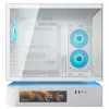 COUGAR CFV235 Vision midi tower PC case — ARGB, 9.16 cala (23.3 cm) LCD, szkło hartowane, biały, obsługuje ATX/Micro-ITX, 2x3.5 cala + 2x2.5 cala