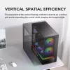 COUGAR PC Midi Tower Case CFV235 Vision — ARGB, 9,16 cala (23,3 cm) LCD 1920×462, Mesh, Przód 2×160 mm, Tył 1×120 mm, Czarny