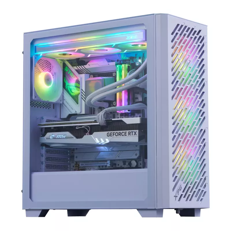 XPG VALOR AIR PRO Mid-Tower Obudowa, Midi Tower, PC, Biały, ATX, EATX, micro ATX, Mini-ATX, SPCC, Szkło hartowane, Wielokolorowy