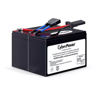 Zapasowy akumulator do UPS CYBERPOWER RBP0014 — szczelny kwasowo-ołowiowy (VRLA) 24 V, 2 baterie, 4,09 kg, czarny
