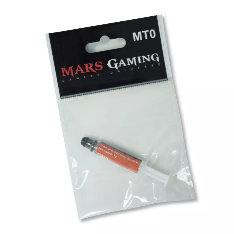 Mars Gaming MT0 Pasta termoprzewodząca do PC 1g 6W Temperatura 30-280º Maksymalne bezpieczeństwo