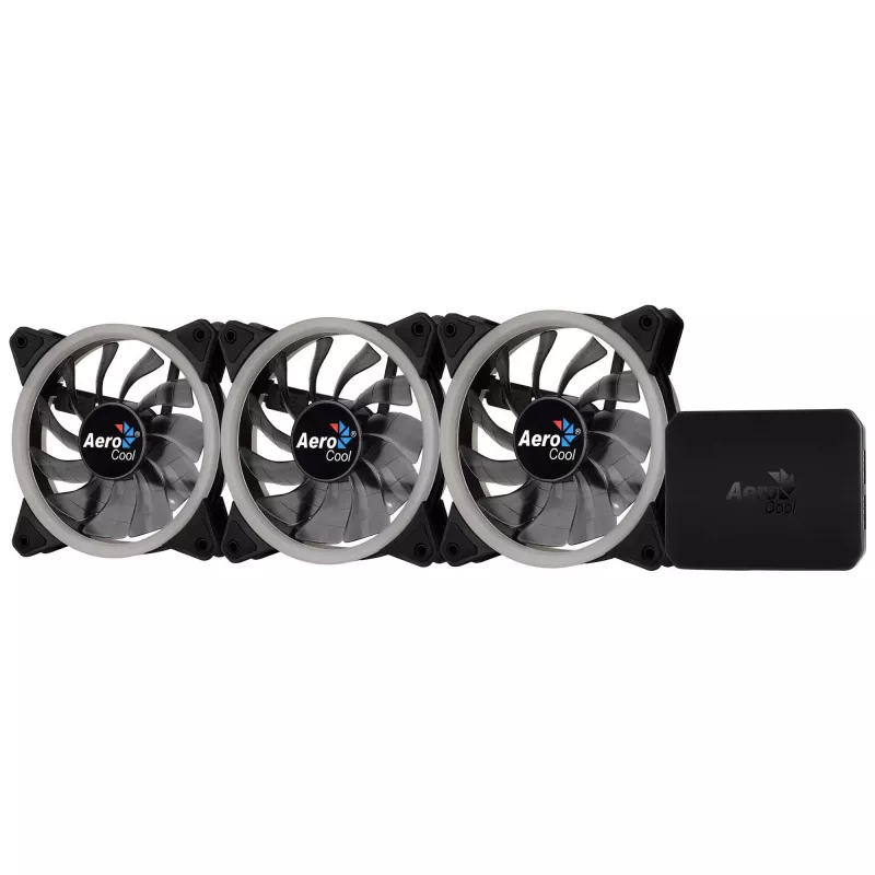 Wentylator do obudowy komputera Aerocool Rev RGB Pro 12 cm Czarny