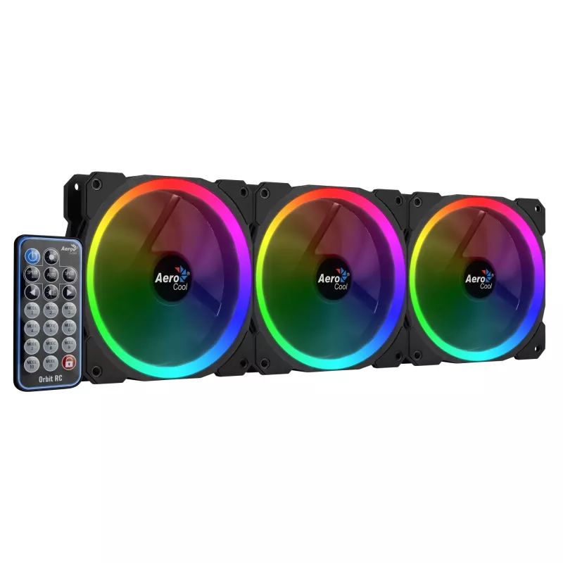 Aerocool Orbit RC Wentylator do obudowy komputera 12 cm Czarny