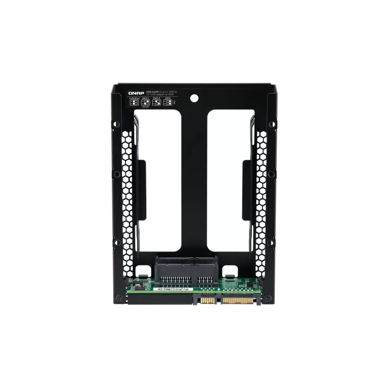 QNAP QDA-A2AR - Internes RAID-Gehäuse - 3.5 to 2 x 2.5 (8,9 cm bis 2 x 6,4 cm) - RAID 0, 1, JBOD - SATA 6Gb/s