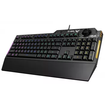 ASUS TUF Gaming K1 klawiatura USB Czarny Pełnowymiarowa RGB LED