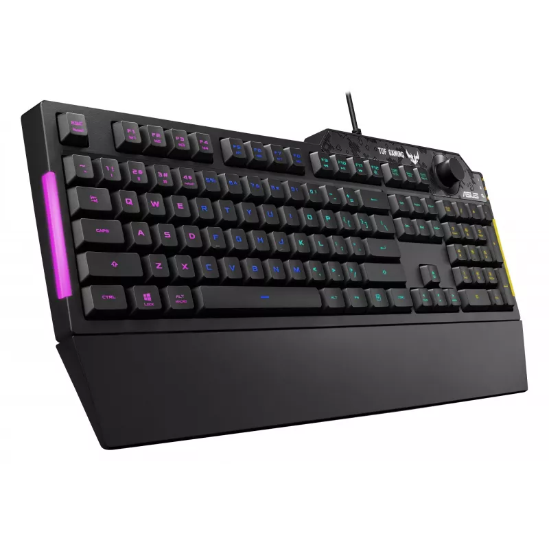 ASUS TUF Gaming K1 klawiatura USB Czarny Pełnowymiarowa RGB LED