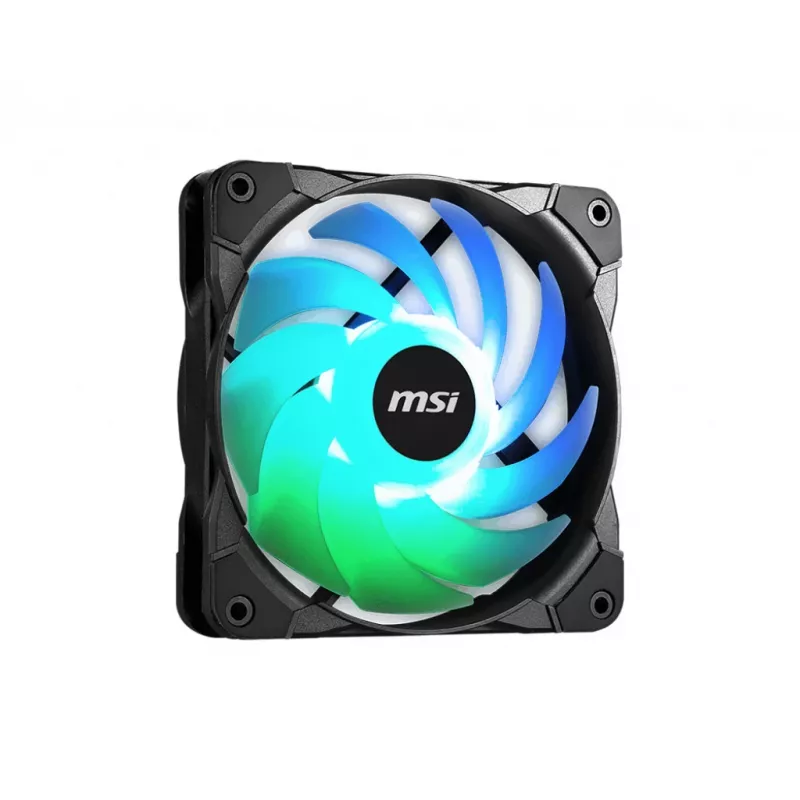 MSI MAX F12A-3 120mm zestaw wentylatorów ARGB - akcesorium do obudowy '3x 120mm wentylatory ARGB PWM, 600-1500 RPM, synchronizacja Mystic Lighting'