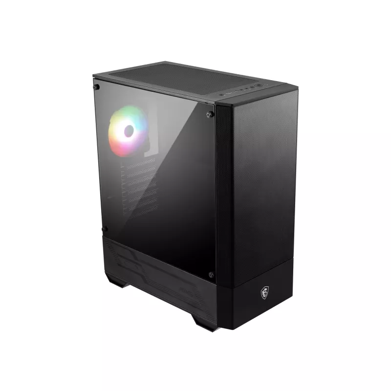 MSI MAG FORGE 111R Mid Tower Obudowa Komputerowa Gamingowa 'Czarny, 1x 120mm wentylator ARGB PWM, 1-6 koncentrator ARGB, Mystic Light Sync, panel ze szkła hartowanego, ATX, mATX, mini-ITX'