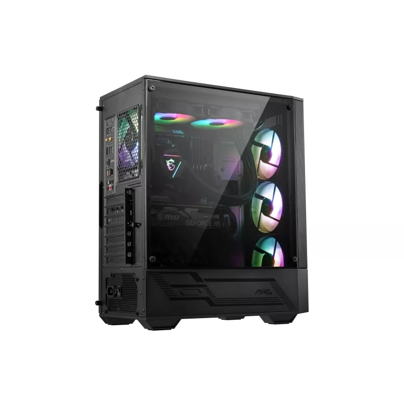 MSI MAG FORGE 111R Mid Tower Obudowa Komputerowa Gamingowa 'Czarny, 1x 120mm wentylator ARGB PWM, 1-6 koncentrator ARGB, Mystic Light Sync, panel ze szkła hartowanego, ATX, mATX, mini-ITX'