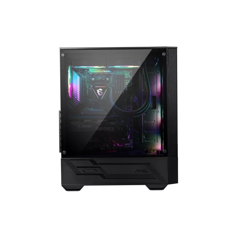 MSI MAG FORGE 111R Mid Tower Obudowa Komputerowa Gamingowa 'Czarny, 1x 120mm wentylator ARGB PWM, 1-6 koncentrator ARGB, Mystic Light Sync, panel ze szkła hartowanego, ATX, mATX, mini-ITX'
