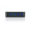 ATEN 4-portowe urządzenie do współdzielenia urządzeń peryferyjnych USB 3.0, 5 Gbit/s, Micro-USB Type-B, czarny, tworzywo sztuczne, 0 - 40 °C, -20 - 60 °C