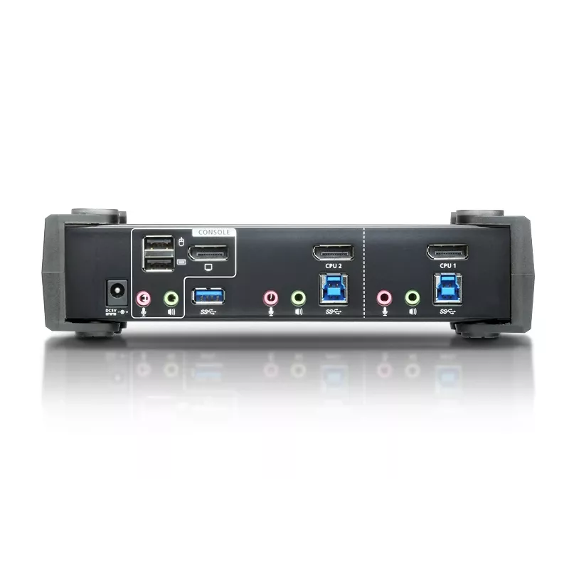 ATEN 2-Portowy przełącznik KVMP™ USB 3.1 Gen 1 4K DisplayPort 1.2 z dźwiękiem (przewody KVM w zestawie)