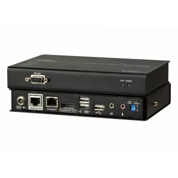 ATEN USB DisplayPort HDBaseT2.0 KVM Extender, Transmitter & receiver, Wired, 150 m, Cat5e, Cat6, Cat6a, 4096 x 2160 pixels, Czarny