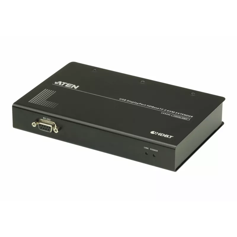 ATEN USB DisplayPort HDBaseT2.0 KVM Extender, Transmitter & receiver, Wired, 150 m, Cat5e, Cat6, Cat6a, 4096 x 2160 pixels, Czarny