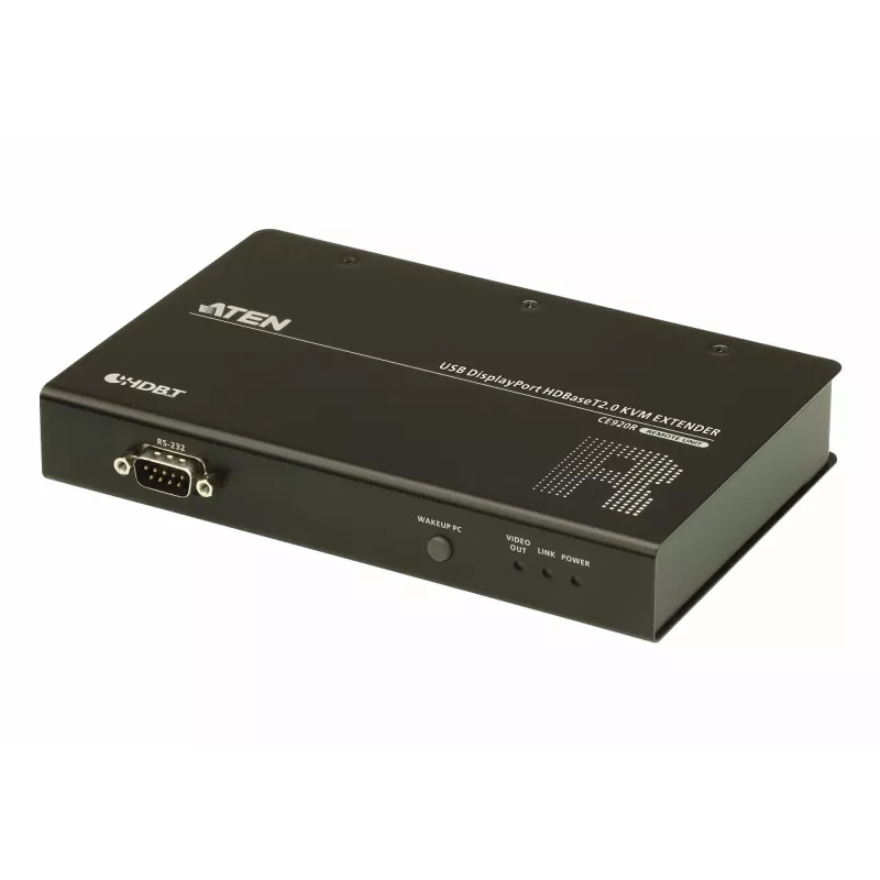 ATEN USB DisplayPort HDBaseT2.0 KVM Extender, Transmitter & receiver, Wired, 150 m, Cat5e, Cat6, Cat6a, 4096 x 2160 pixels, Czarny