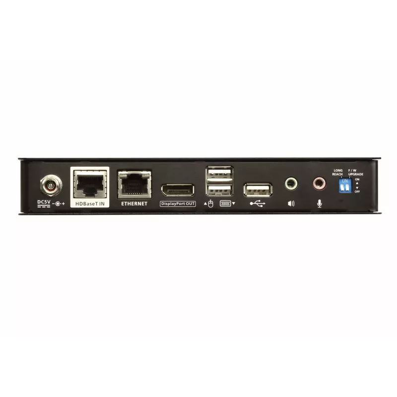 ATEN USB DisplayPort HDBaseT2.0 KVM Extender, Transmitter & receiver, Wired, 150 m, Cat5e, Cat6, Cat6a, 4096 x 2160 pixels, Czarny