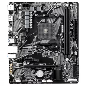 Płyta główna GIGABYTE A520M H ARGB - obsługa procesorów AMD Ryzen serii 5000, do 5100 MHz DDR4 (OC), PCIe 3.0 x4 M.2, 1 GbE LAN, USB 3.2 Gen 1