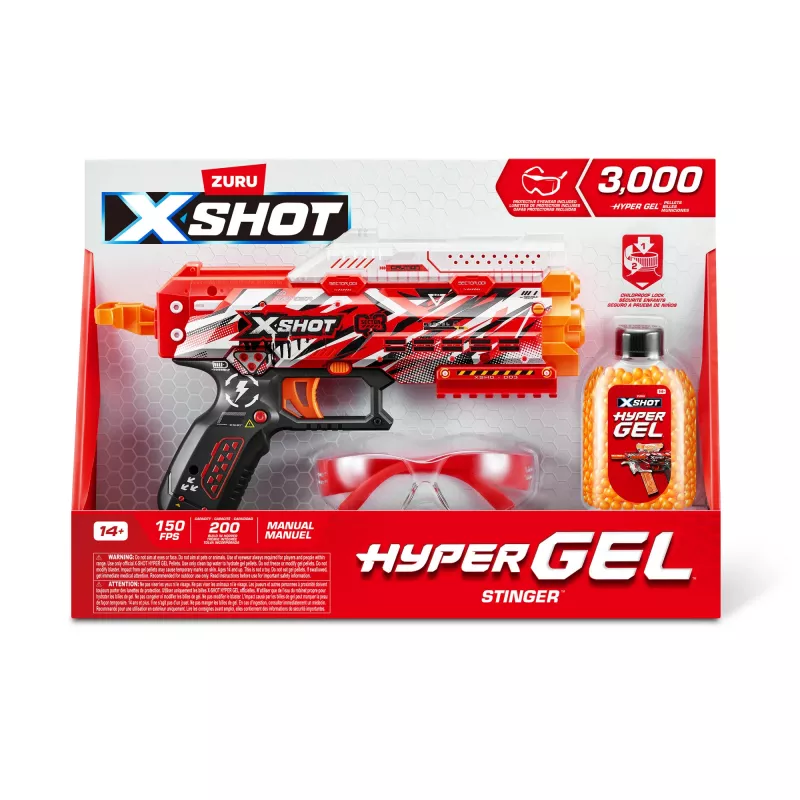 XSHOT Hyper Gel Stinger Blaster (3 000 kulek Hyper Gel) ZURU